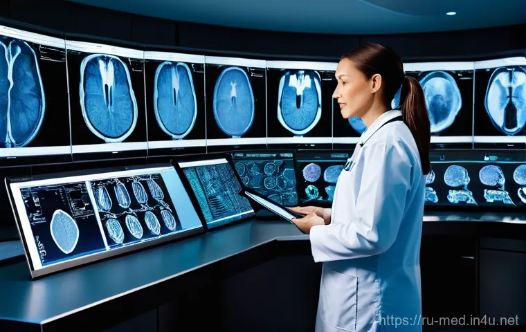 종양병리학 - **Prompt 1: The Silent Detective of the Microcosm**
    A focused, mid-career female pathologist, we...