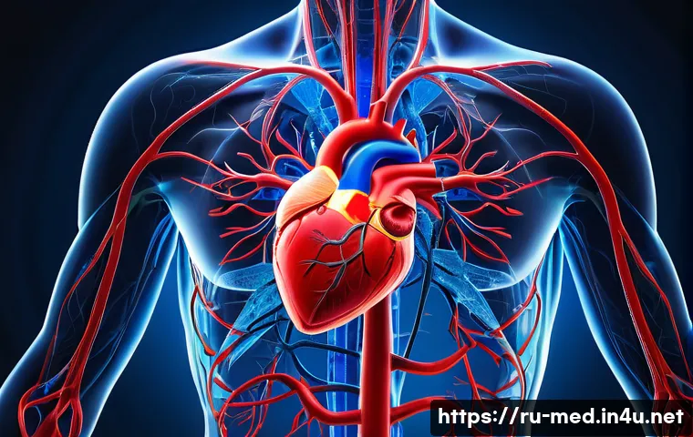순환기 해부학 - The Vibrant Engine of Life: Circulatory System in Motion**
A visually striking, semi-transparent ana...