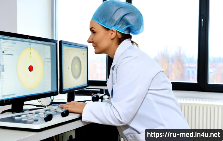 신경생리학 - Photorealistic neurophysiology laboratory in a modern Russian medical research institute, middle-age...